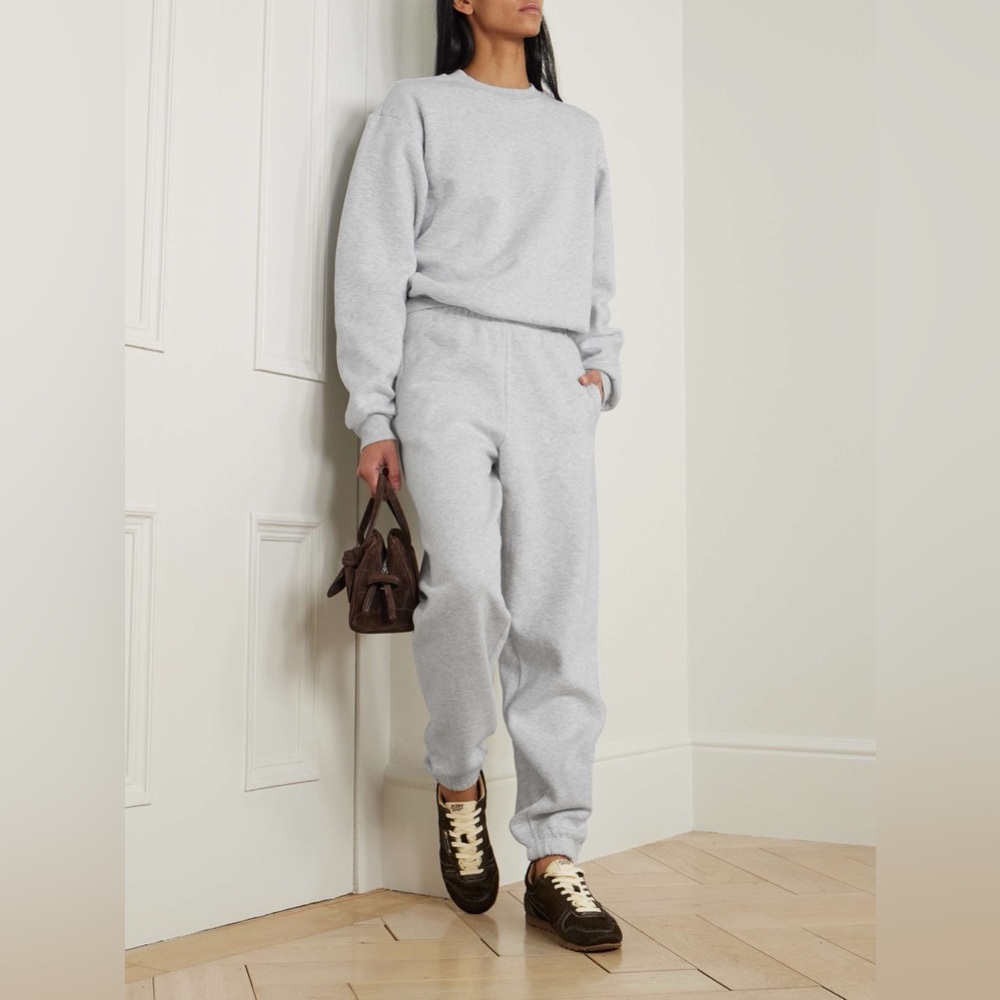 SKIMS SET heather gray sweatshirt and joggers